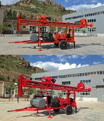 Profundidade de Rig Trailer Mounted 250m da broca do poço de água da perfuração para Wells profundo
