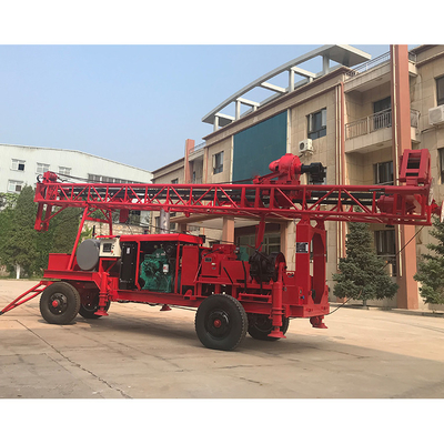 Tipo equipamento do reboque de perfuração giratória da lama, profundidade móvel da máquina de perfuração 400m da perfuração