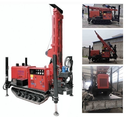 Perfuração pneumática de Rig Crawler Mounted For 180m da broca do poço de água