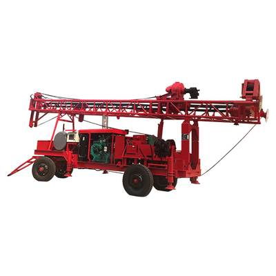 Tipo equipamento do reboque de perfuração giratória da lama, profundidade móvel da máquina de perfuração 400m da perfuração