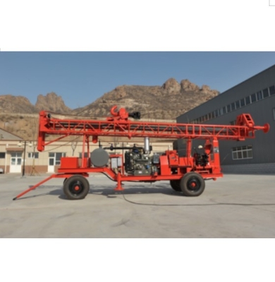 Reboque de quatro rodas broca montada Rig For Agricultural Irrigation