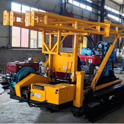 poço de água portátil do hard rock de 250m que fura Rig Machine Crawler Mounted