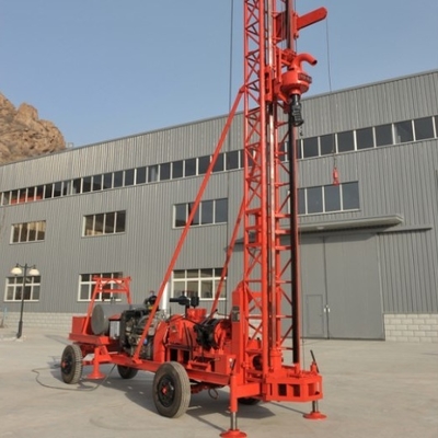 Reboque de quatro rodas broca montada Rig For Agricultural Irrigation