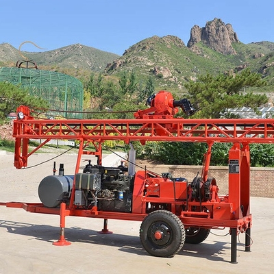 Profundidade de Rig Trailer Mounted 250m da broca do poço de água da perfuração para Wells profundo