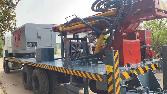 broca profunda Rig Integrated Truck do poço de compressor e de água de ar de 300m