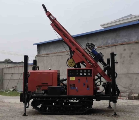 Gl180r Forro de poço de água Rig de borracha Crawler 180m Profundidade 138-203mm Diâmetro do buraco