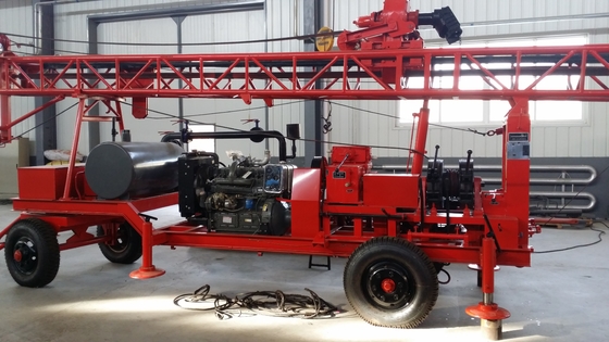 GL - poder bom pequeno do motor de Rig Portable Trailer Mounted Diesel da perfuração de IIA 300m