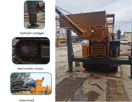 Poço de água da perfuração de Gl300s que fura Rig Machine Crawler Mounted Multifunctional