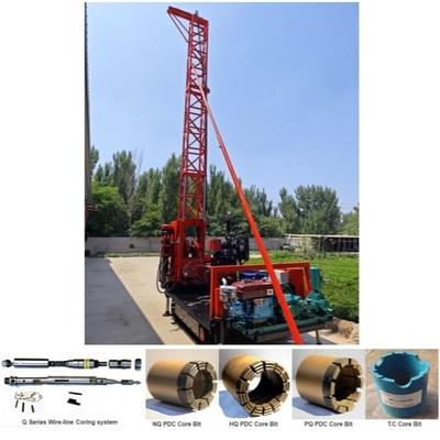 Plataforma de perfuração de exploração 22kw montada em esteira/reboque/chassi deslizante