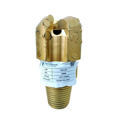 Exploração de Minerais 4 lâmina de perfuração de óleo 98mm PDC Bits de perfuração