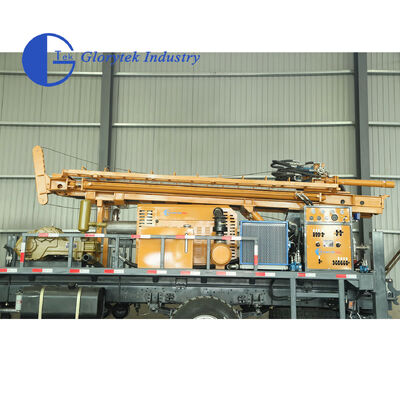 Máquina de perfuração de poços para caminhões Dongfeng 4X4 hidráulica completa, 500 m de profundidade, 105-350 mm de tamanho do buraco