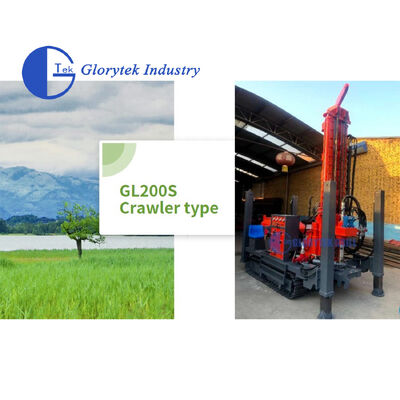 Máquinas de Perfuração/Sondas de Poços Totalmente Hidráulicas de 200m de Profundidade com Chassi de Esteira