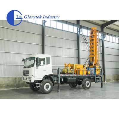 Perfuratriz/Sonda de Poço de Água Dongfeng 4X4 Hidráulica Completa, Profundidade 500m, Diâmetro do Furo 105-350mm
