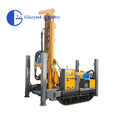 Rubber Crawler Type Water Well Drill/Drilling Rig for 180m Depth and 138-203mm Diameter