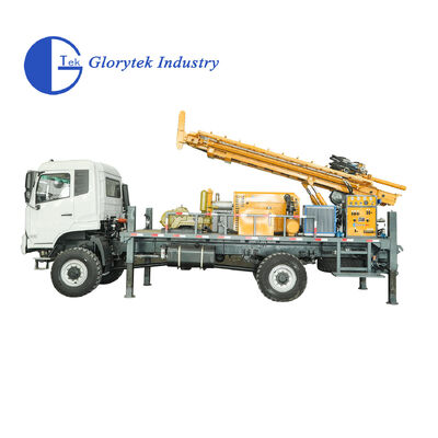 Full Hydraulic Truck Water Well Drilling Rig, 500m Depth, 105-350mm Diameter Range